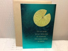 HALLMARK SYMPATHY GREETING CARD New w/envelope "It's so hard to say good-bye to"