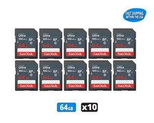 64GB Sandisk Ultra SD cards for Camera / Trail Camera / Computers  (10 Pack)