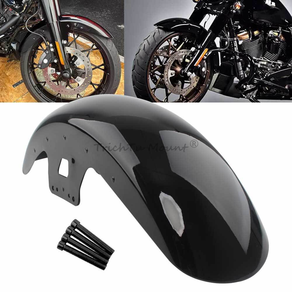 17-inch Wrap Front Fender Vivid Black – Fits Harley Street Glide Touring Baggers (ABS Plastic)