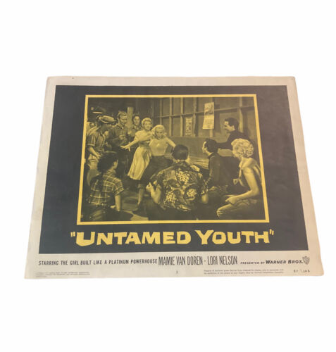VTG UNTAMED YOUTH Lobby Card Movie Poster 1957 Mamie Van Doren Lori Nelson #5 - Picture 1 of 6