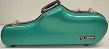 NEW CHRISTMAS GREEN ALTO SAXOPHONE FIBERGLASS FLIGHT CASE IMPORTED BY EASTMAN 