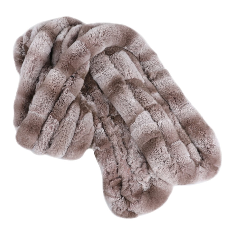 Luxury Winter Warm Rex Rabbit Fur Scarf Cold Weather Scarves Unisex ...