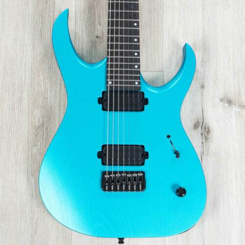 Mayones Duvell DT 7 B26.5" Baritone 7-String Guitar, Light Blue Metallic Matt - Picture 2 of 11