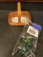 Longaberger 1996 Horizon of Hope Basket 15911 NIB Green Liner Protector Booklets