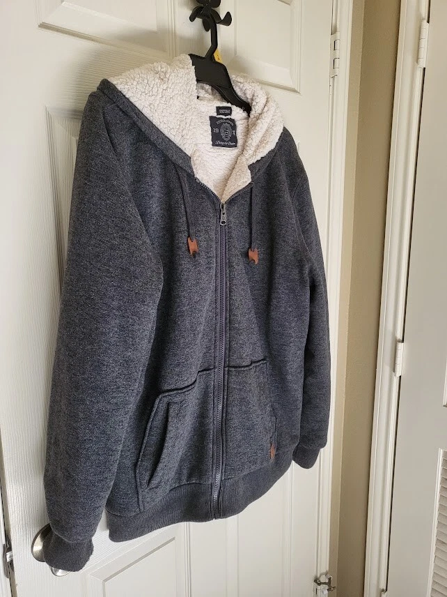 Buffalo David Bitton Hombre Manga Larga Sherpa Vellón Cremallera-XL-NUEVO Foto 4 de 4