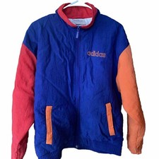 Vintage Adidas 80 s Jacket Color Block Gaint Trefoil Size Small