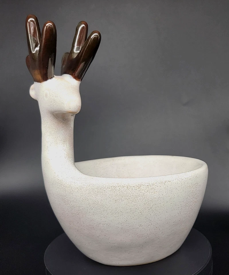 Porta baratijas de cerámica para ciervos decoración navideña diseños globales Foto 3 de 4