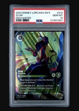 Disney Lorcana Scar Vengeful Lion 212/204 ENCHANTED English PSA 10 RARE