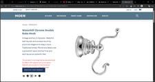 Moen Robe Hook YB9803CH Waterhill CHROME Hanger-CHROME