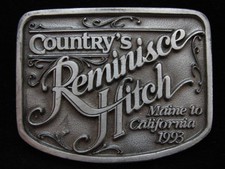 NH07137 VINTAGE 1993  COUNTRY'S REMINISCE HITCH MAINE TO CALIFORNIA  BUCKLE