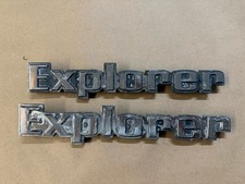 73-77 Ford Truck Explorer Bed Emblems Pair Oem 1973-1977 Metal 73-77 Ford Truck Explorer Bed Emblems Pair Oem 1973-1977 Metal