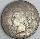 1925 Silver Peace Dollar Toned Uncertified Very Fine Condition