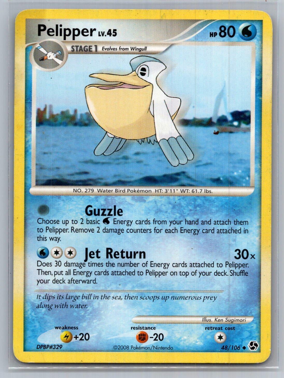 2008 Pokemon Pelipper 48/106 Uncommon Great Encounters MP