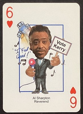 Reverend Al Sharpton Vintage Vote John Kerry Single Swap Wide Playing Card