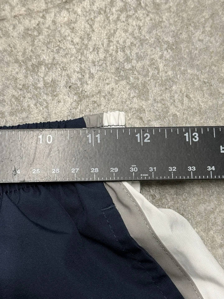 Calça Vintage Y2K Nike Windbreaker Forrada Swishy Baggy Azul Infantil Tamanho Grande 14-16 - Imagem 4 de 4