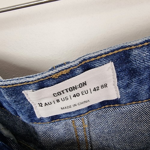 Cotton On Denim Shorts Size 12 High Rise Mom - Picture 3 of 4