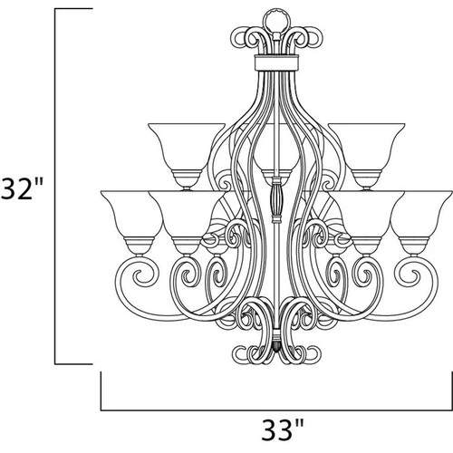 Maxim Lighting 12207FIOI Manor Chandelier Oil Rubbed Bronze - Picture 2 of 2