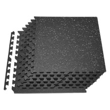 VEVOR Puzzle Exercise Mat 6 PCS EVA Foam Mats Set with Gray Dots 24x24x0.56 in