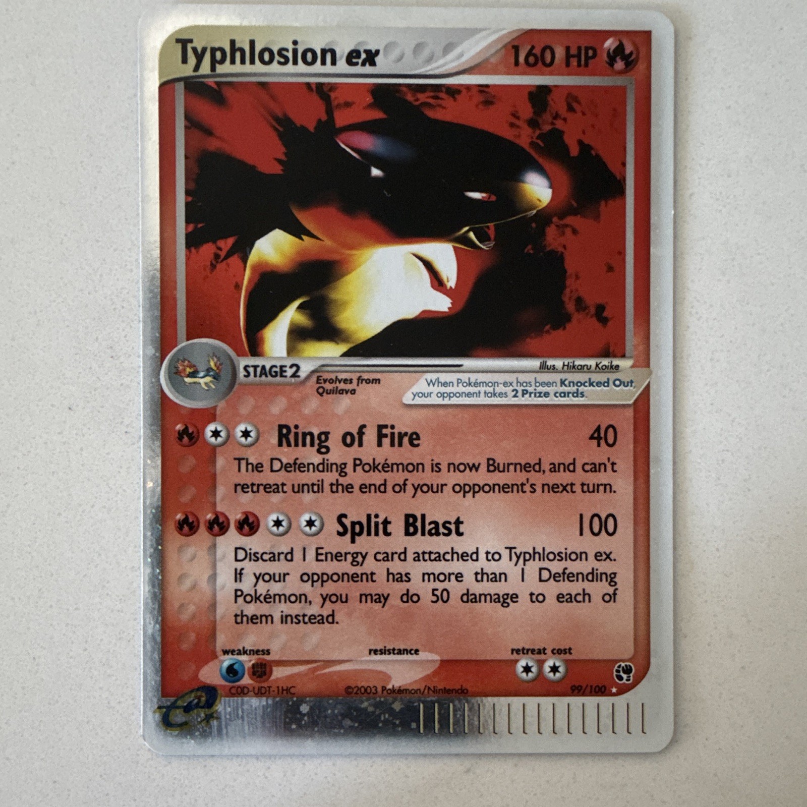 Pokemon TCG Typhlosion ex 99/100 Sandstorm Holo Ultra Rare English 2003 160HP