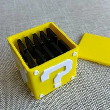 Question Block Switch Game Card Holder Yellow Cube – Holds 10 Games