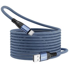 Extra Long USB Type C Cable 5M, 3A USB A to C Braided Fast Charging & Data Lead