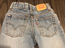 VTG 90s LEVI'S 569 Loose Fit Adjustable Waist Kid's Jeans Destroyed Knees 6 Slim