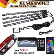 4x RGB LED Innenraumbeleuchtung Ambiente Fußraumbeleuchtung mit Control Auto KFZ