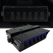 6 Gang Rocker Switch Box Spst Onoff Rocker Toggle Switch Panel 30amp Max 12 Awg
