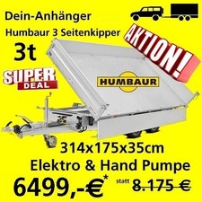 Humbaur Dreiseitenkipper 3,0to. 314x175x35cm NEU! Kippanhänger HTK 3000.31