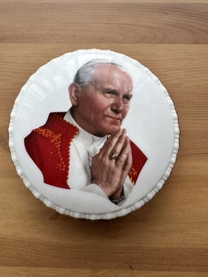 Royal Albert Bone China Lidded Container Pope John Paul II UK Visit - Pre-Owned