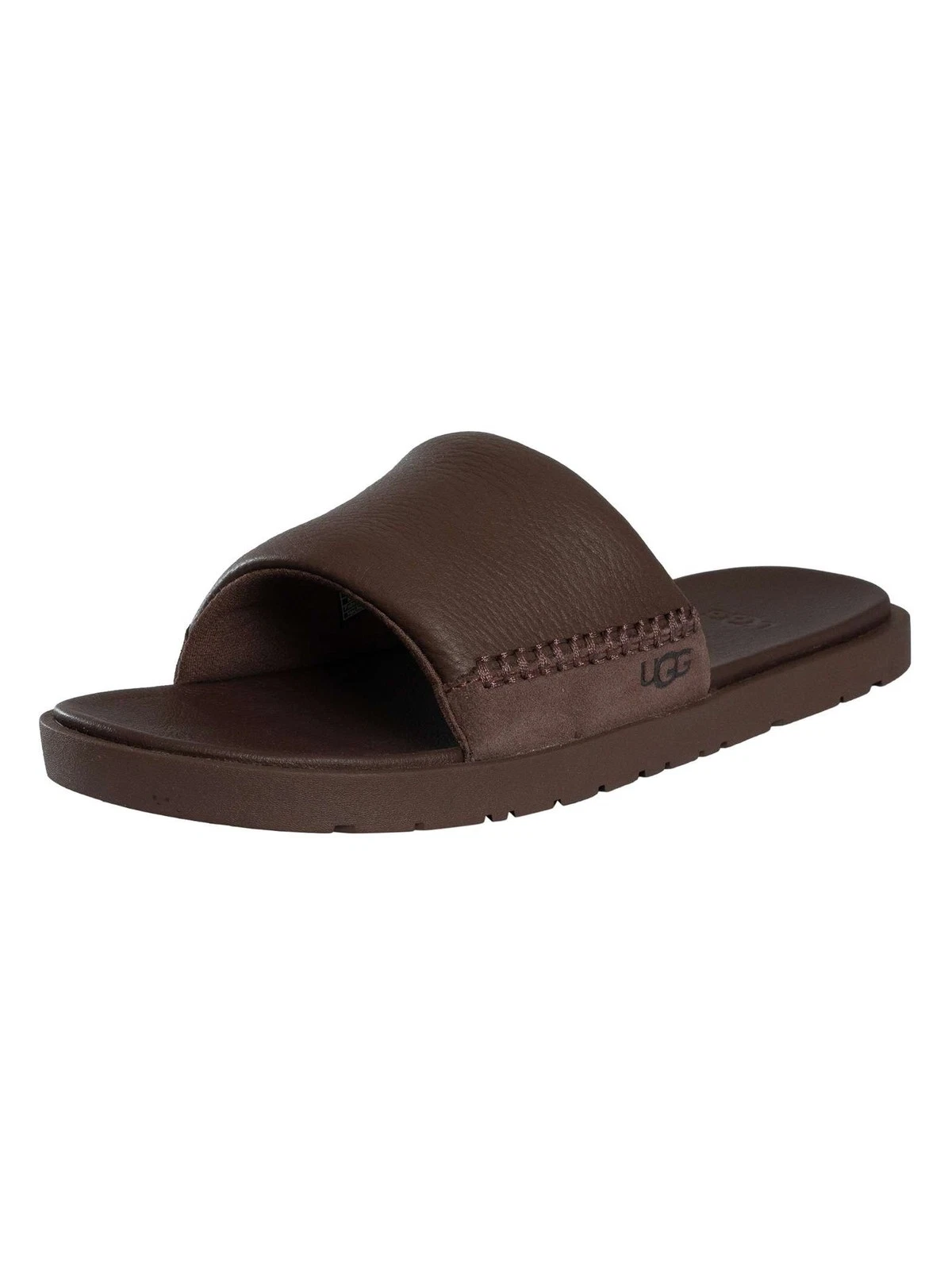 UGG Men's Seaside II Leather Sliders, Brown