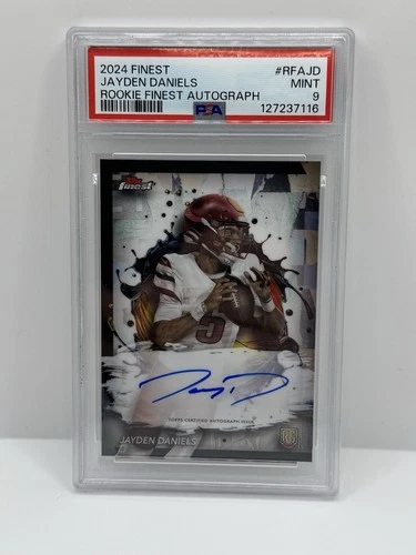 2024 Topps Finest  Rookie Finest Autographs Jayden Daniels On Card Auto PSA 9 RC