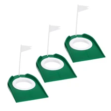 3pcs Golf Putting Trainer - Golf Putting Practice Plates With Removable Cups