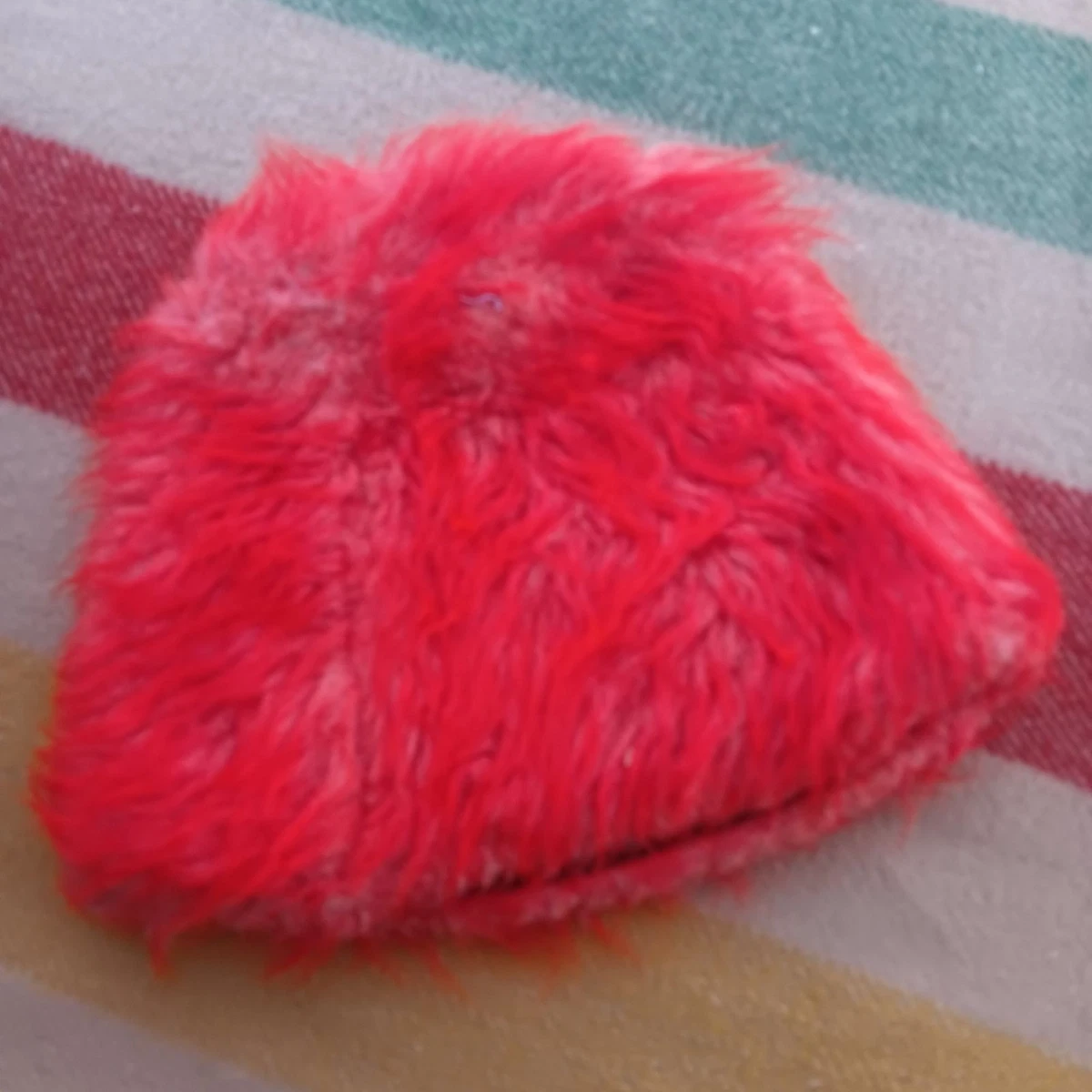 Vintage 1960s Bright Red Faux Mohair Fur Hat Mod Womens Winter Warmth Red Fox Fur Hat Women, Fur Trapper Hat, Real Fur & Leather  main image 2