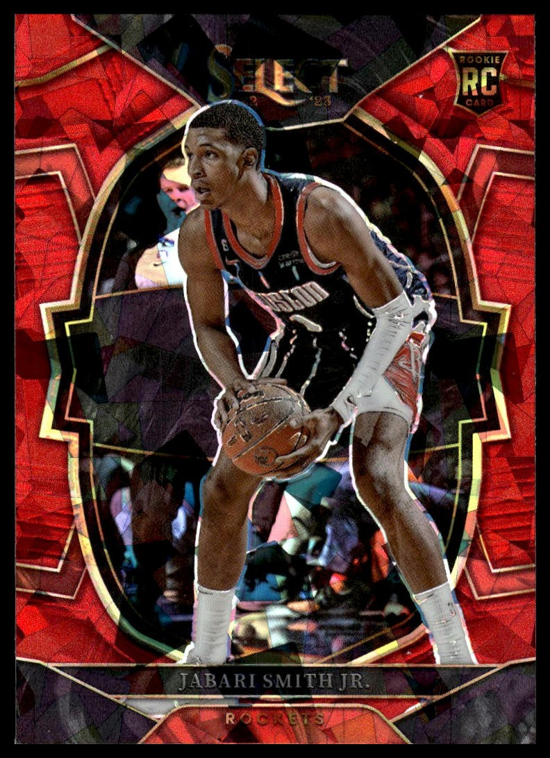 2022-23 Panini Select #69 Jabari Smith Jr. Red Cracked Ice Prizms
