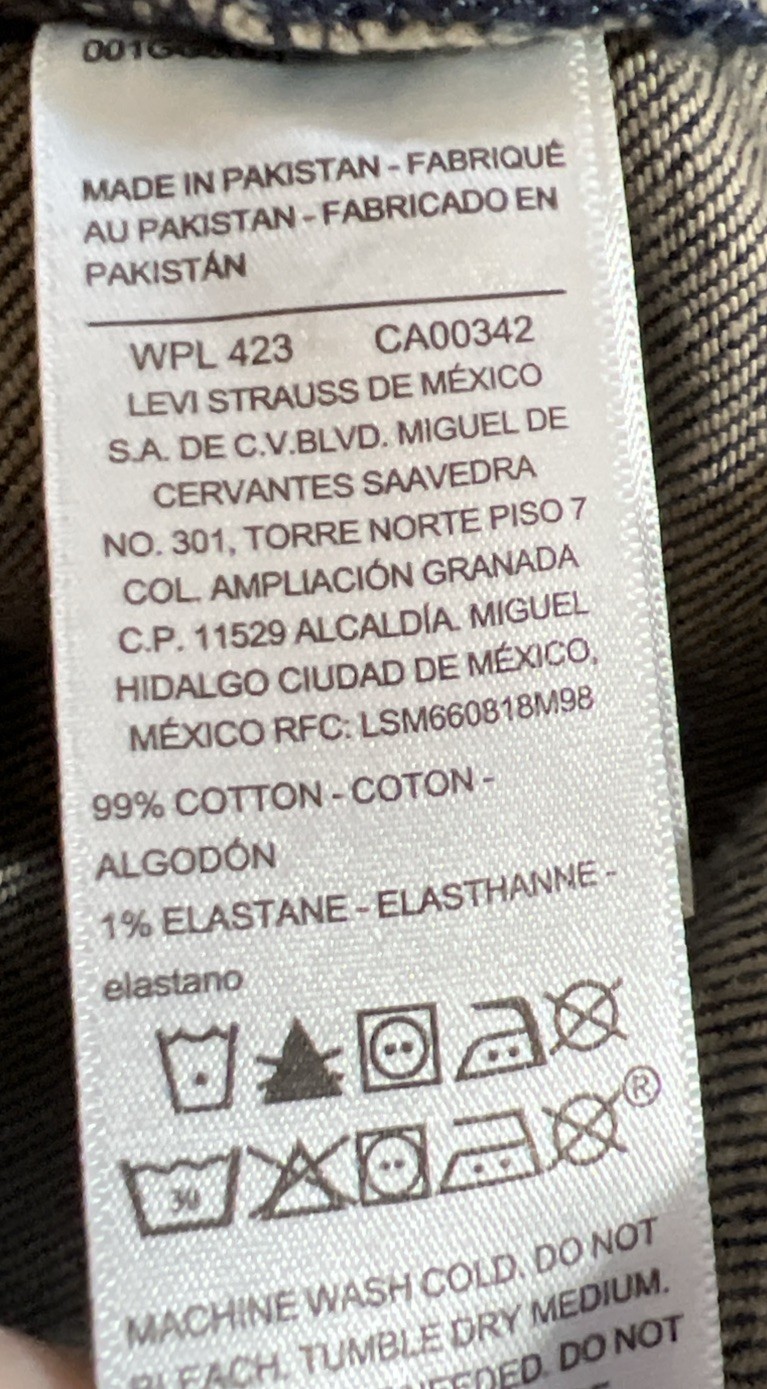 New Levi Strauss Signature Men's Blue Denim Snap Button Utility Shirt Jacket L thumbnail 10