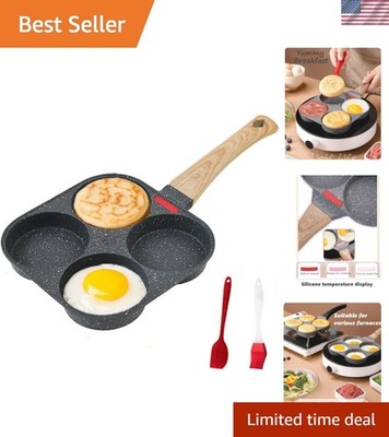 4-Cup Egg Pan Nonstick, and Granite Egg Frying Pan, Versatile Breakfast Skill...