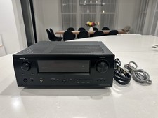 Denon AVR-1910 AV 7.1 Ch Digital AV Surround Sound HDMI Receiver w/ Monster RCA