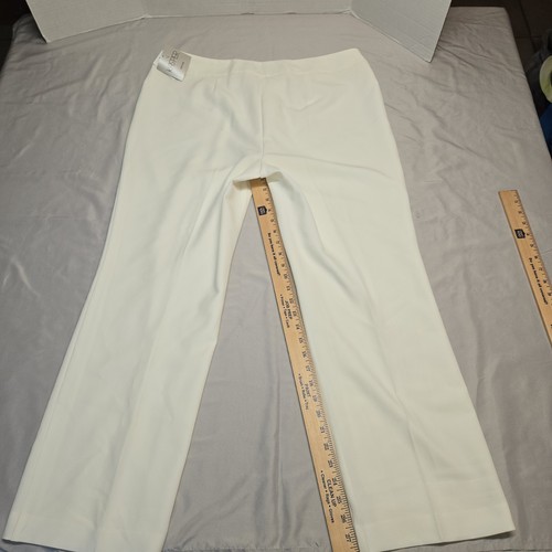 Kasper Womens Dress Pants 16P White Office Career Minimal Capsule Basic Nwt - Picture 4 of 6