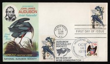 #1241 5c Audubon, Fleetwood-Dual Cancel FDC **ANY 5=FREE SHIPPING**