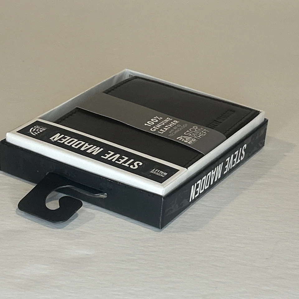 Steve Madden Genuine Leather Men’s Passcase Wallet - Brown RFID Technology - Image 3 of 4