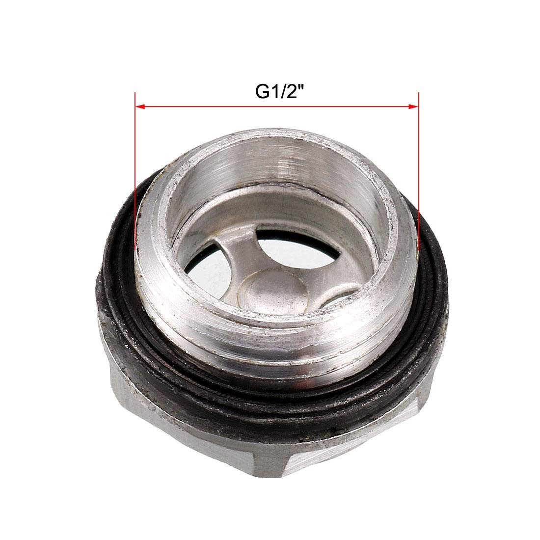 1/4 Pcs Air Compressor Oil Sight Glass 1/2 Inch NPT Oil Liquid Level Gauge Male