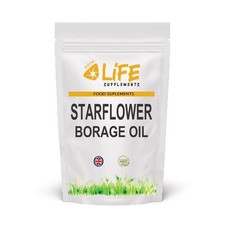 Starflower Oil  Borage Oil Capsules 1000mg Clean Natural High Strength 18% GLA