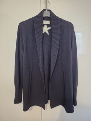 Hampton Republic Damen Cardigan Strickjacke Strickmantel Navy Blau Offen Gr. S