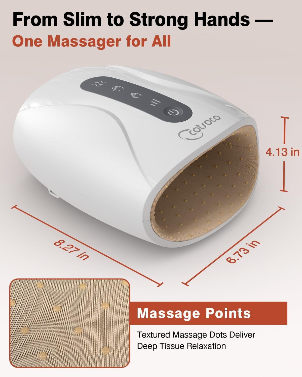 Hand Massager, Cordless Electric Hand Massager for Arthritis and Carpal Tunnel, 