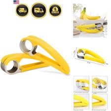 Banana Slicer,ABS + Stainless Steel Fruit and Vegetable Salad Peeler Cutter K...