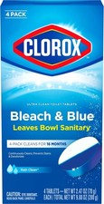 4 Count Ultra Clean Toilet Tablets Bleach  Blue Rain Clean Package May Vary