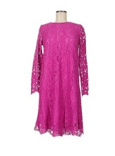 Adam Lippes Pink Lace Dress Scallop Hem Lined Kneed Length Size 4