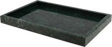Green Natural Marble Stone Tray, 30 x 20cm Rectangle Bathroom Tray, Decorative 