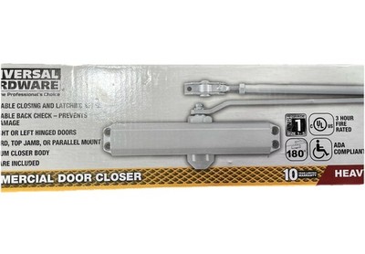 UH4031 Universal Hardware Commercial Door Closer Heavy Duty Aluminum Size 1-5